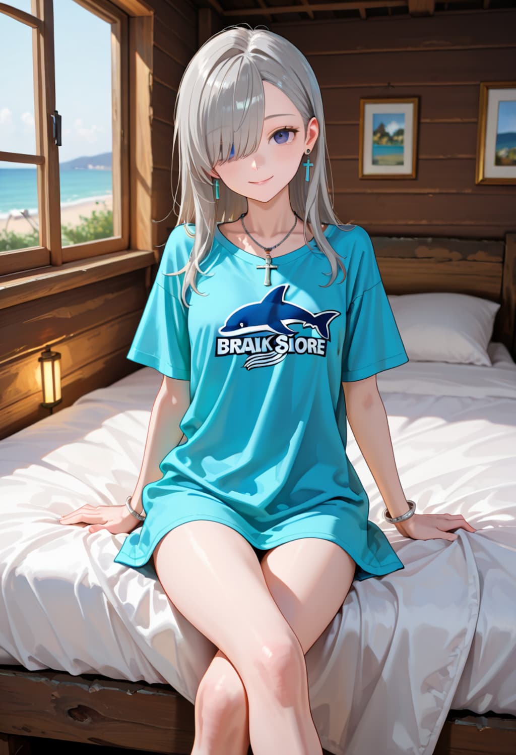 由璃亜 Oversized T-shirt (2)