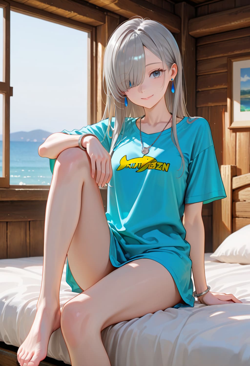 由璃亜 Oversized T-shirt (2)