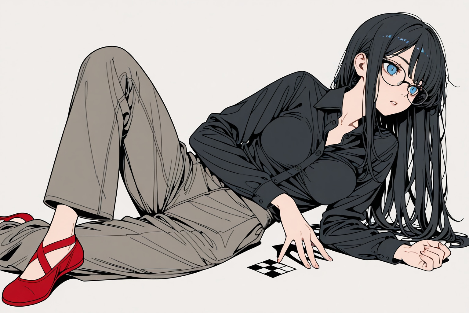 黒シャツ（月子） | の人気AIイラスト・グラビア
