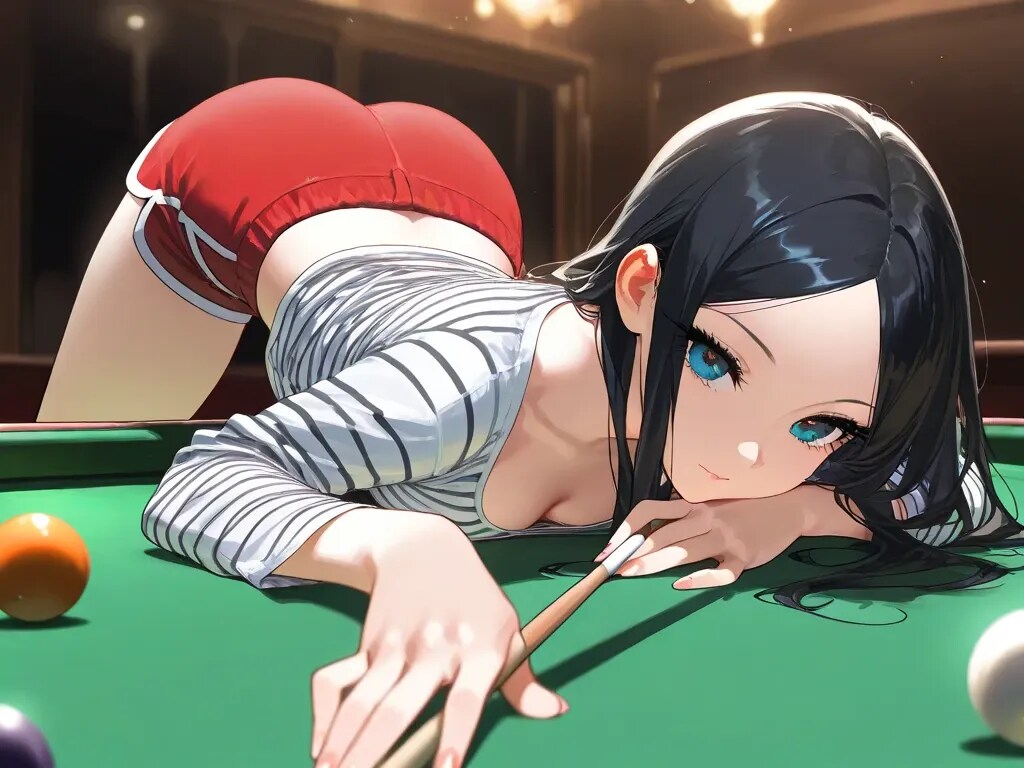 ビリヤード女子