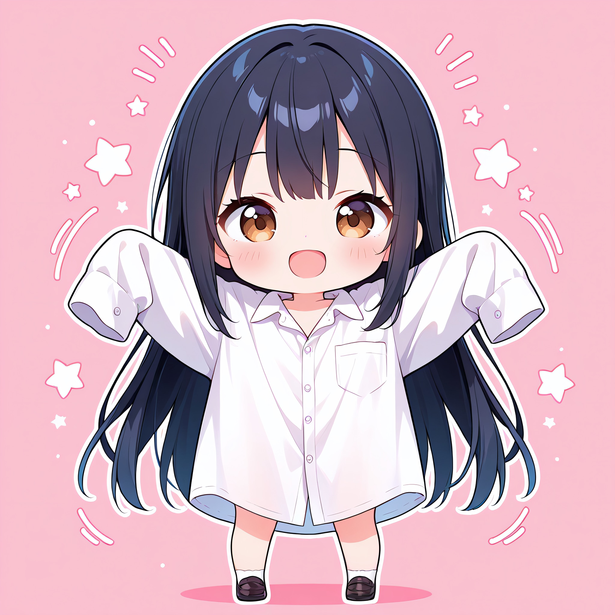 SDでぶかぶか袖 | の人気AIイラスト・グラビア