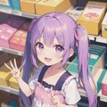 お菓子売り場でピースしてる小さな女の子 7枚目