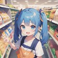 お菓子売り場でピースしてる小さな女の子 12枚目