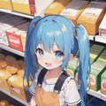 お菓子売り場でピースしてる小さな女の子 11枚目