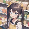 お菓子売り場でピースしてる小さな女の子 5枚目