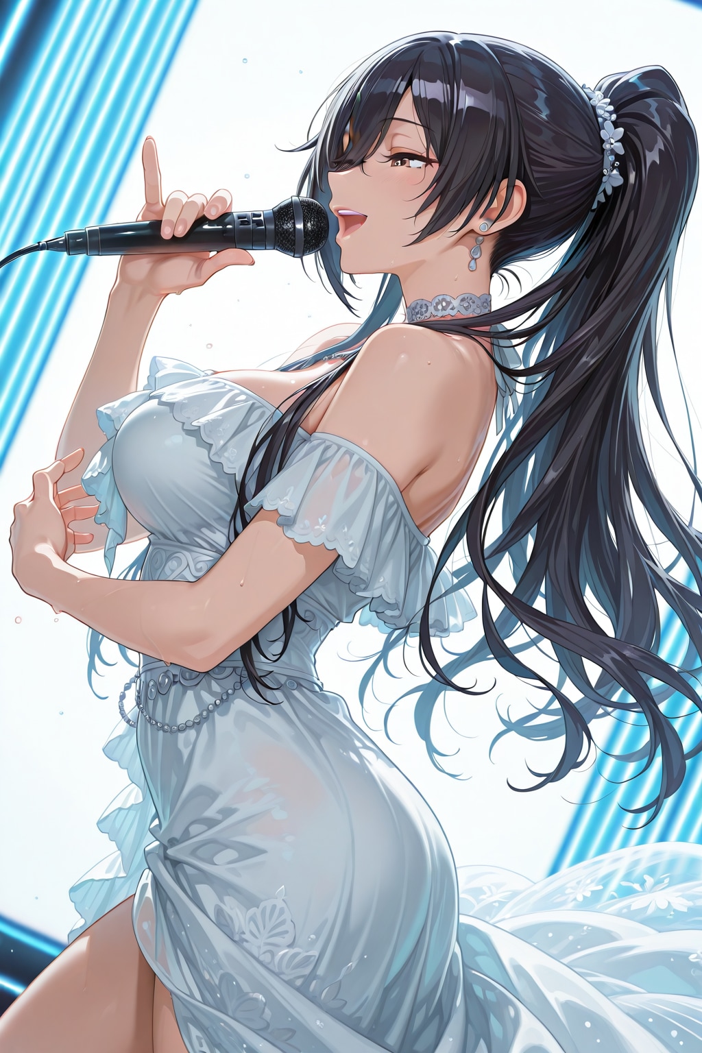 【コンサート】白瀬咲夜　新作衣装 by #ECHIDNA | の人気AIイラスト・グラビア