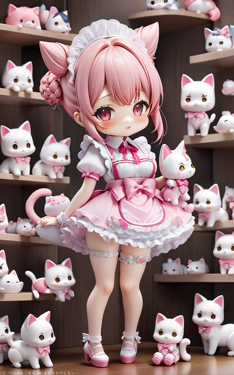猫耳少女と猫