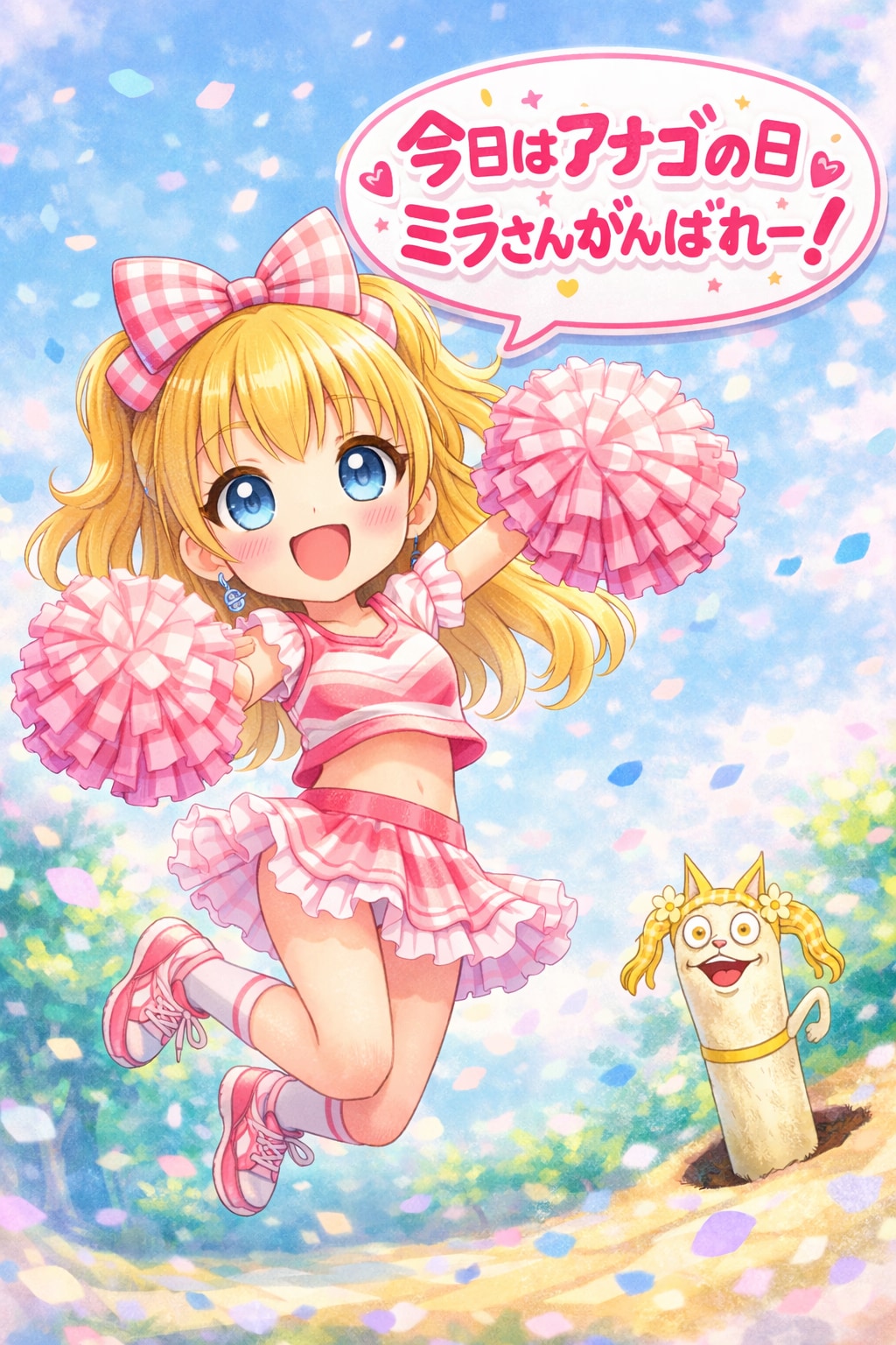 今日はアナゴの日。ミラさんがんばれー