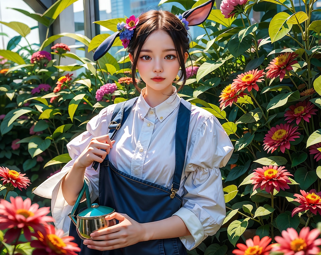 うさみみの植物園研究員さん