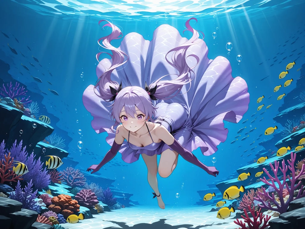 水中詰め合わせ 5色のドレスとエルボーグローブ編