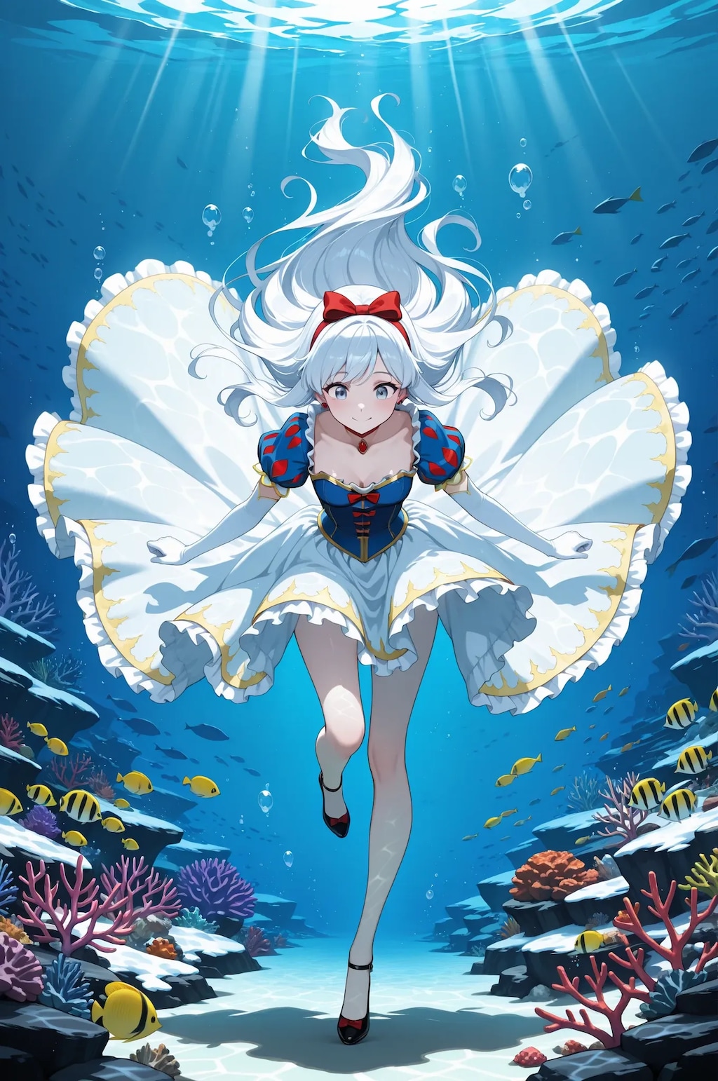 水中詰め合わせ 5色のドレスとエルボーグローブ編