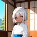 少年と鏡餅 2枚目