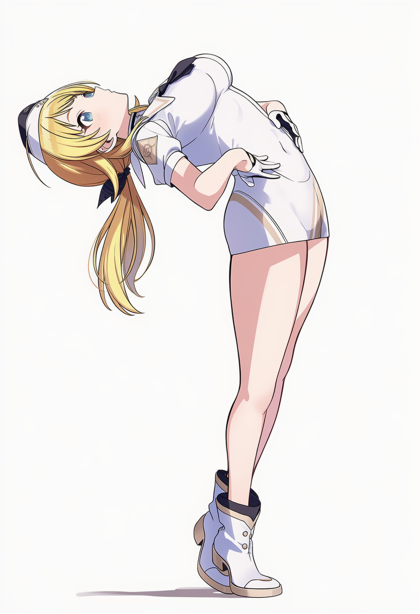 ブルアカオペレーター服　後ろ反り64 | の人気AIイラスト・グラビア