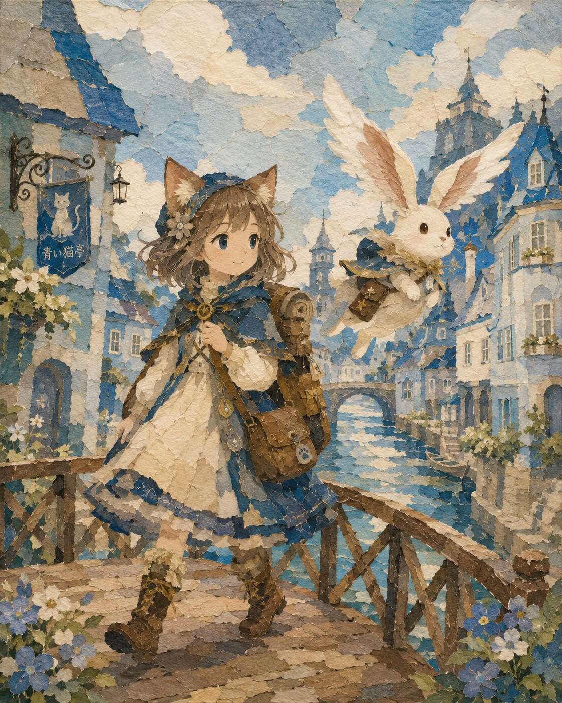 運河のある青い街