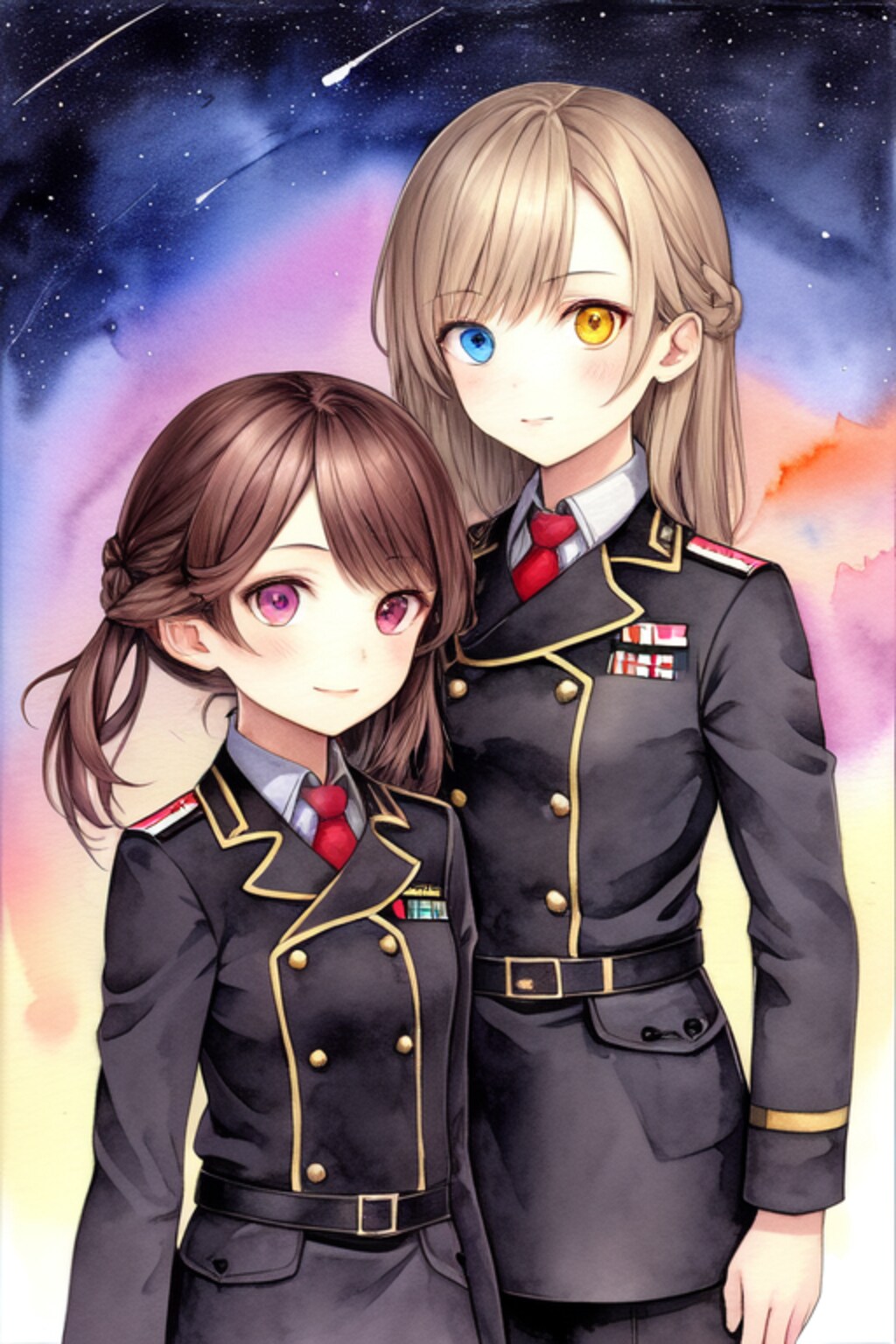 軍服美少女×2