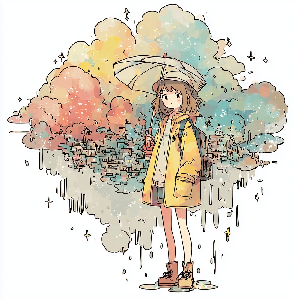 雨ととろける街
