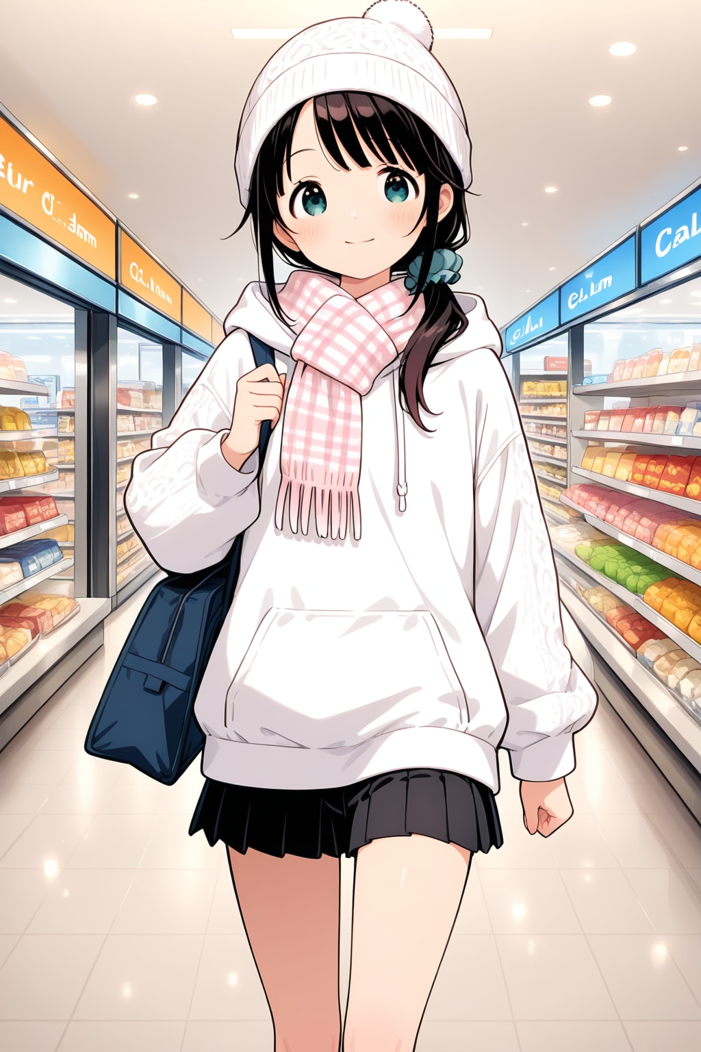 バイト終わりに買い物に立ち寄るまなか