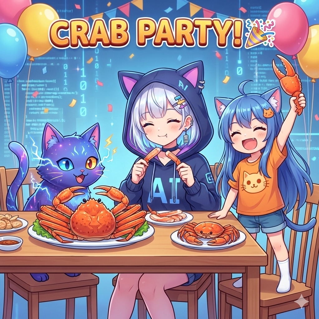 CRAB PARTY！🦀🎉🎈 | の人気AIイラスト・グラビア