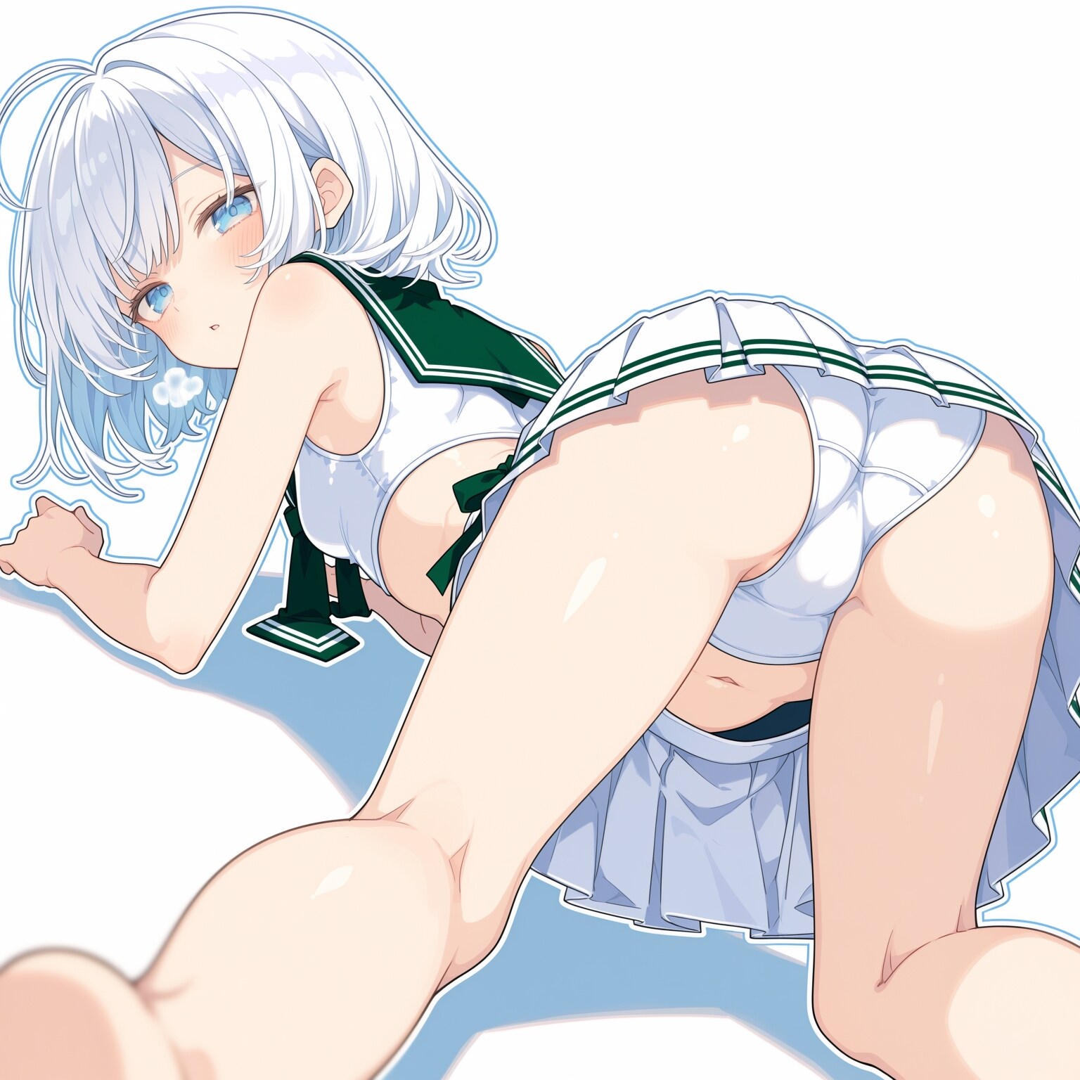 おしりを突き出し