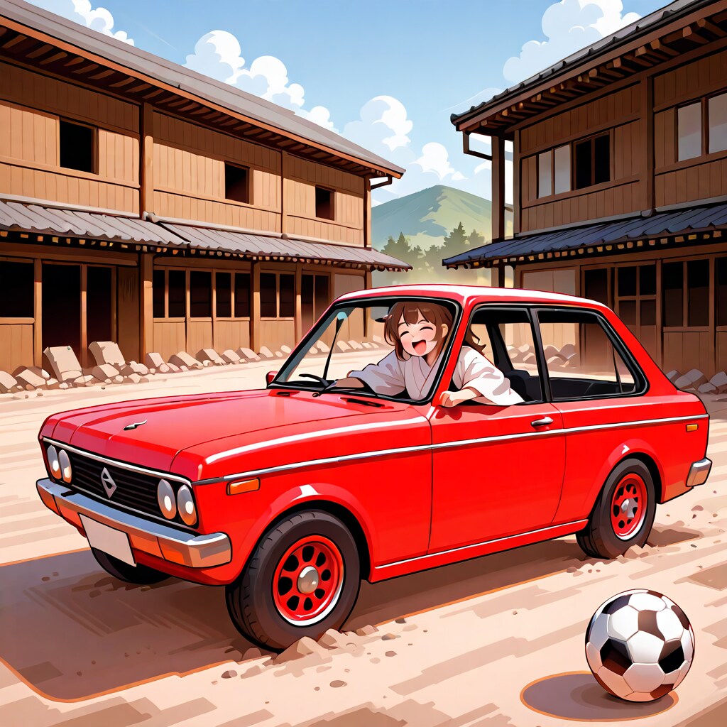 廃村にあった車に乗り込む取り込まれた娘