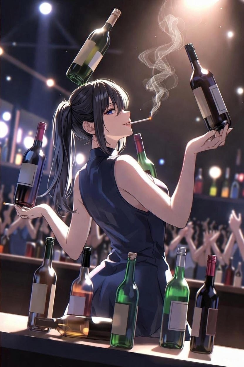 フレアバーテンディング🚬🍺🥛 | の人気AIイラスト・グラビア