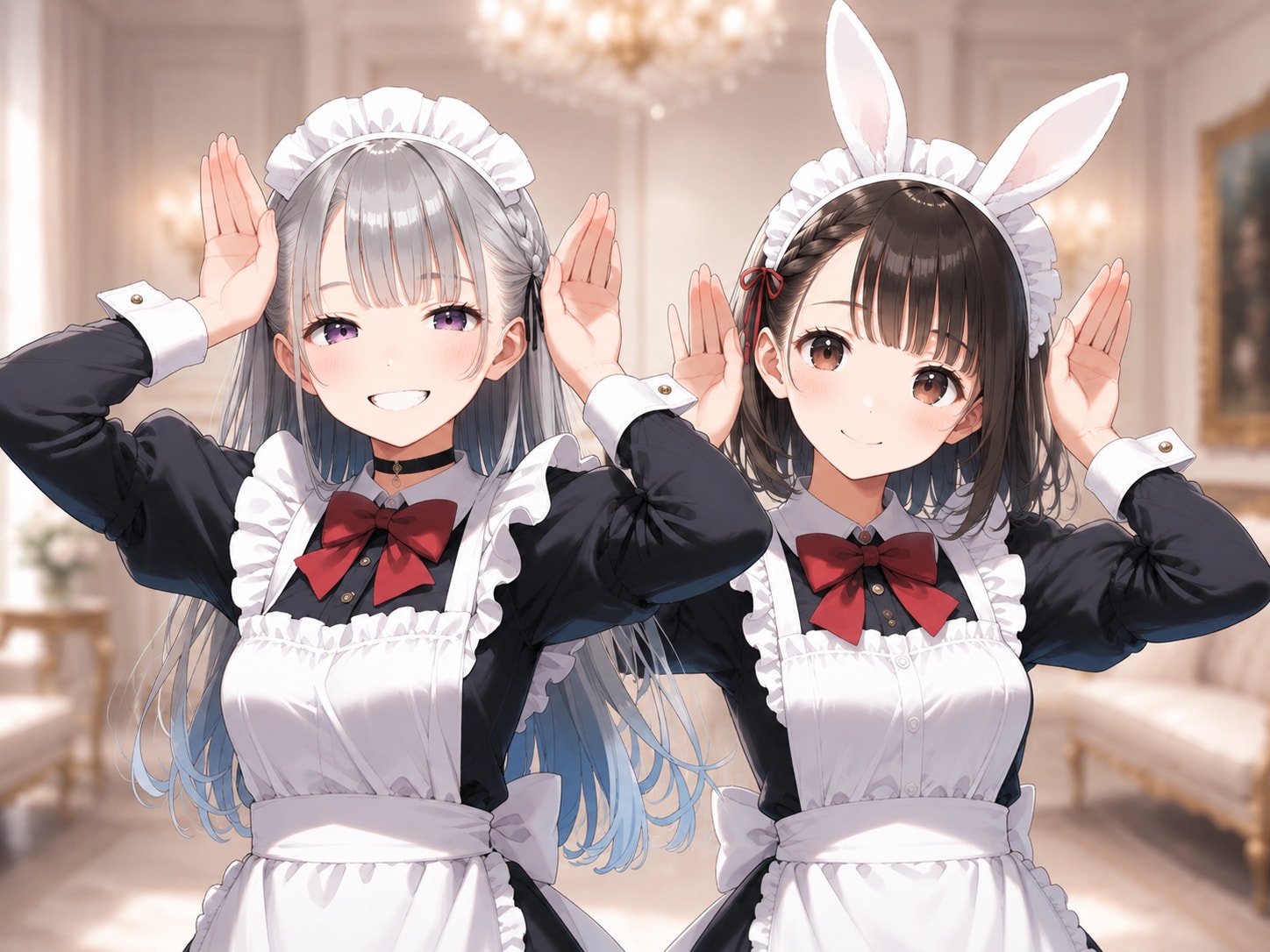 お姉さん組のおはよウサギ | の人気AIイラスト・グラビア
