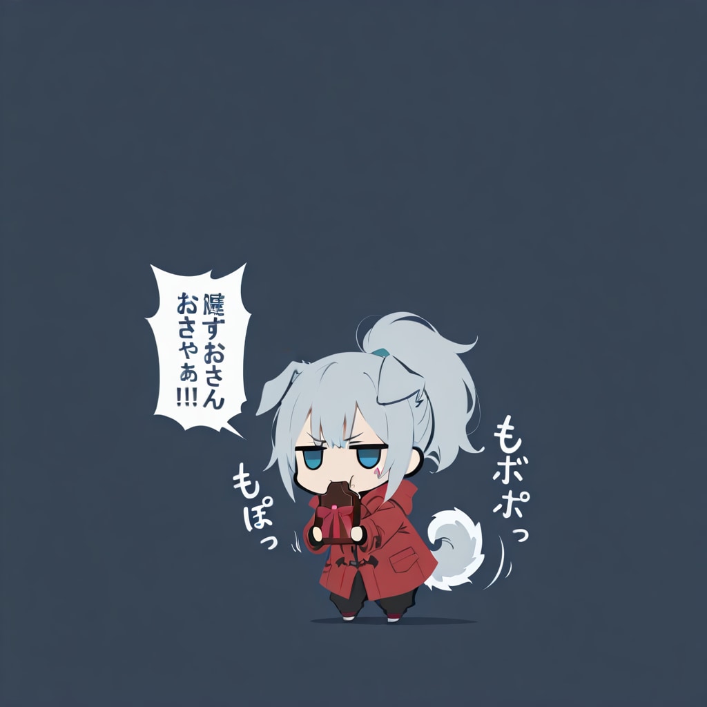 チョコを食べているだけ