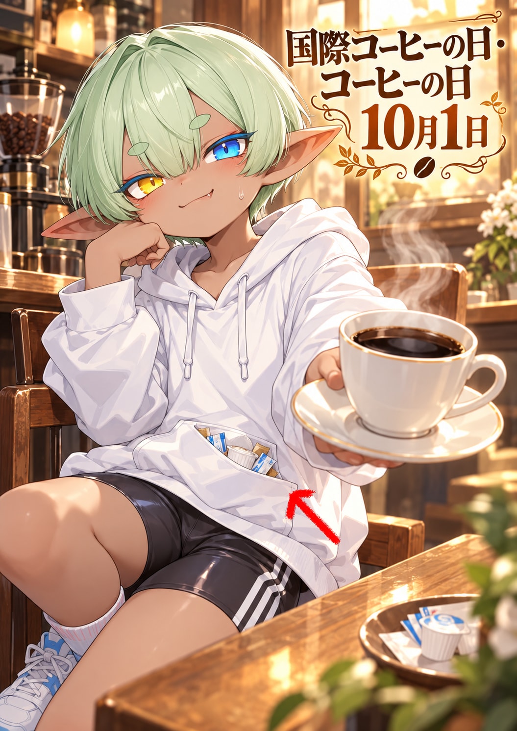 [今日は何の日 10/1] 国際コーヒーの日 / コーヒーの日 | の人気AIイラスト・グラビア