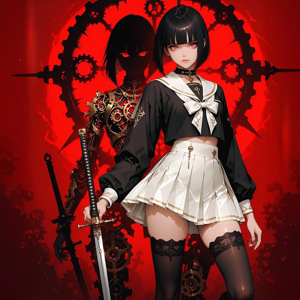 影のある女子高生…？