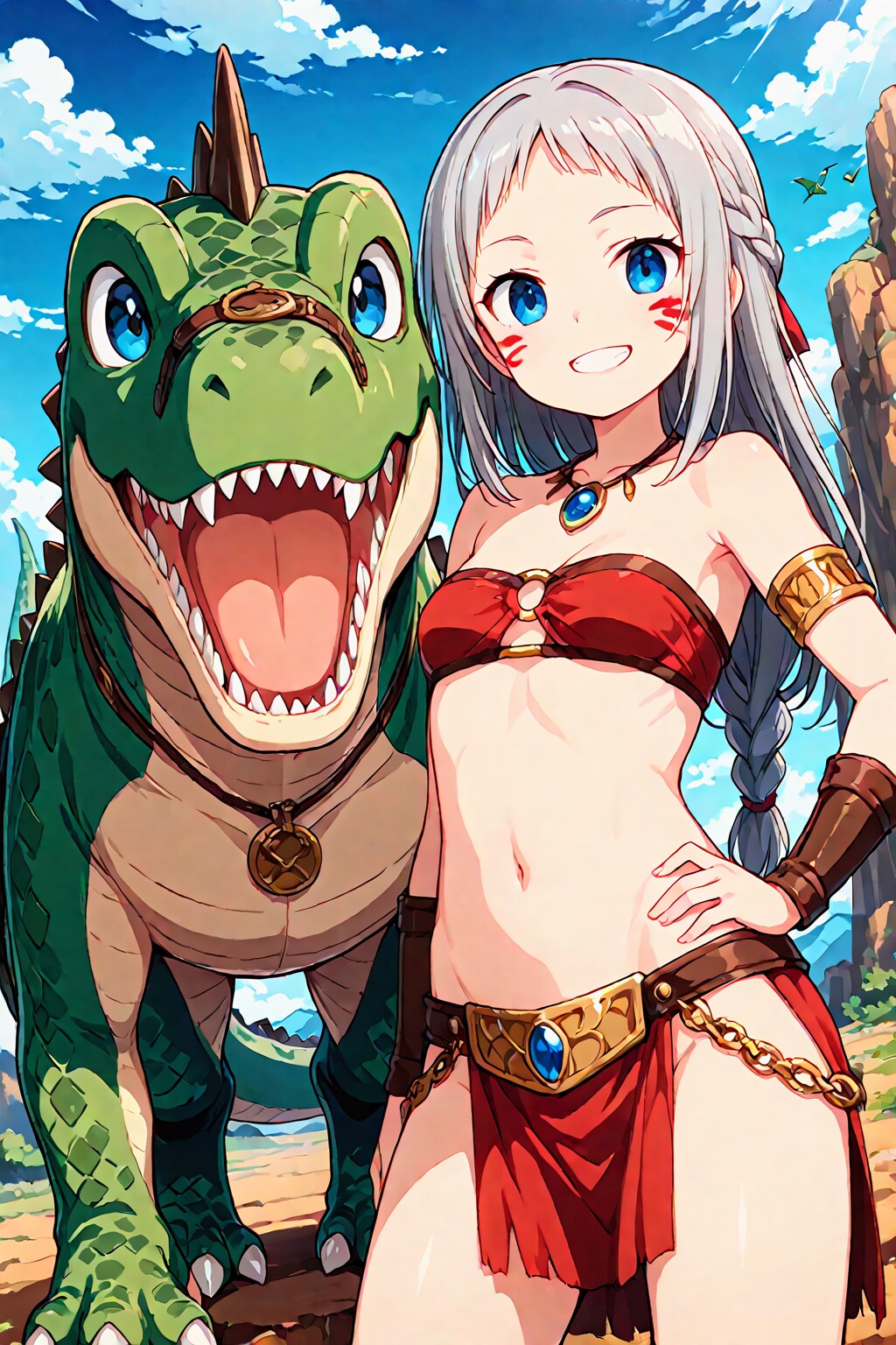 恐竜と女の子