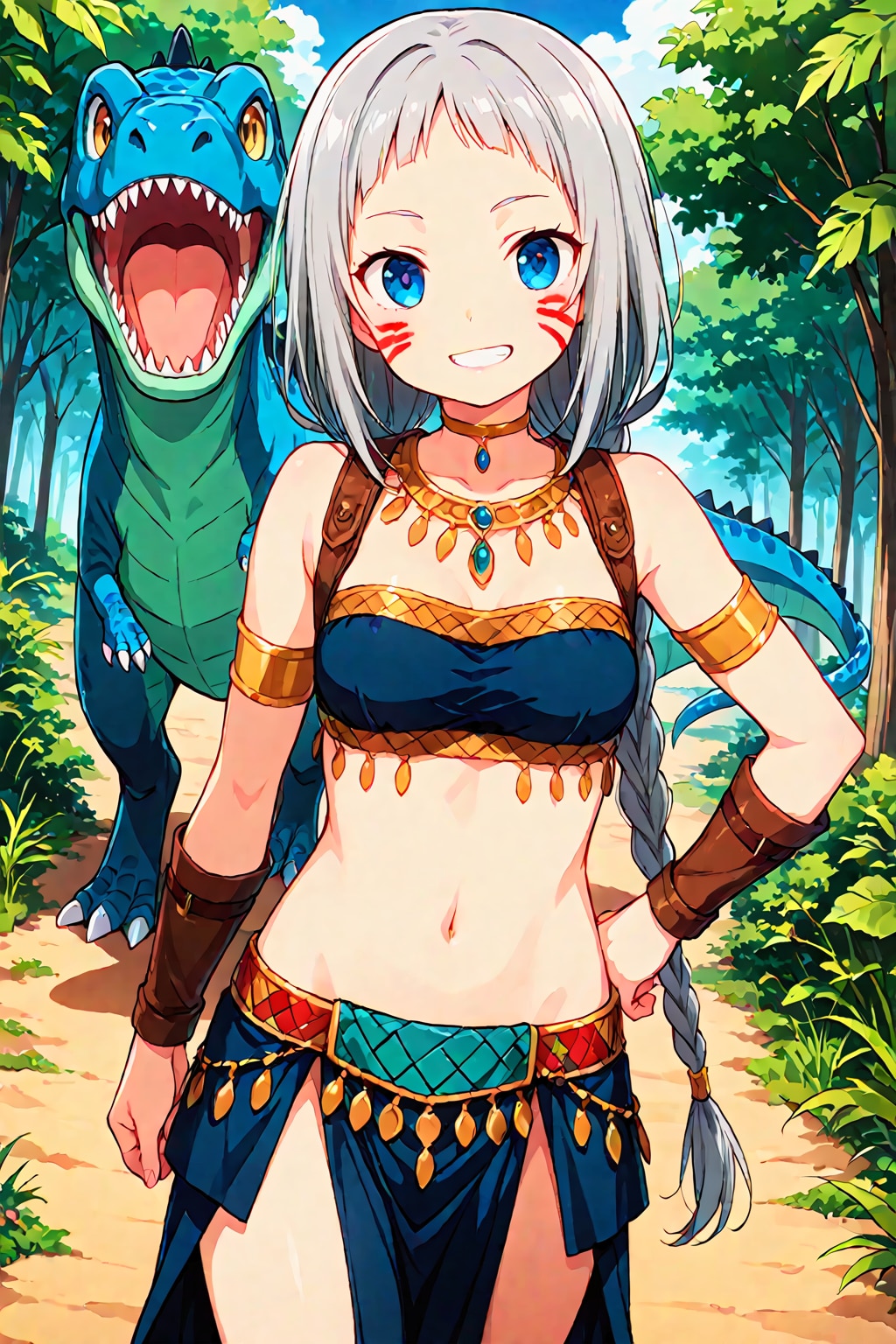恐竜と女の子