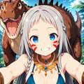 恐竜と女の子 3枚目
