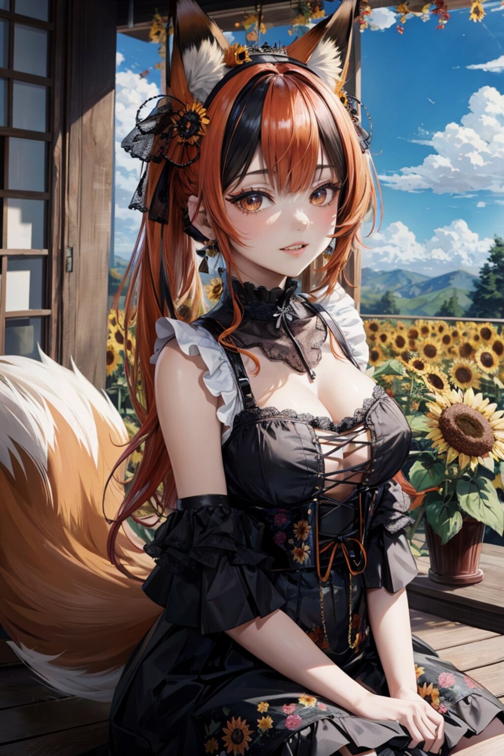 ヒマワリゴスロリキツネミミさん２
