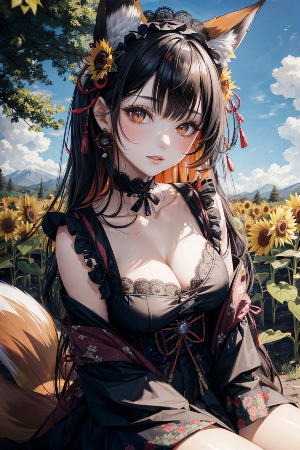 ヒマワリゴスロリキツネミミさん２
