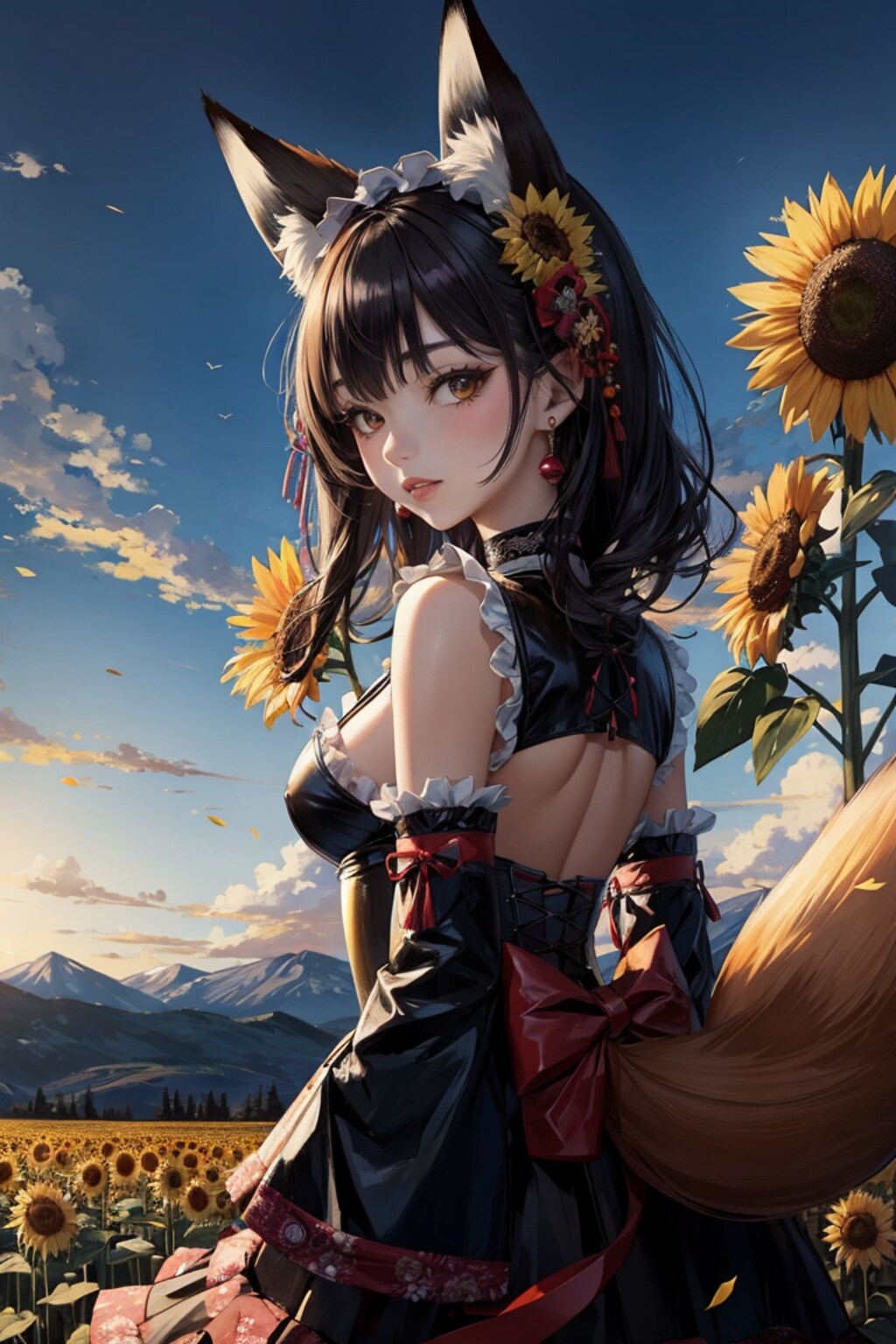 ヒマワリゴスロリキツネミミさん２