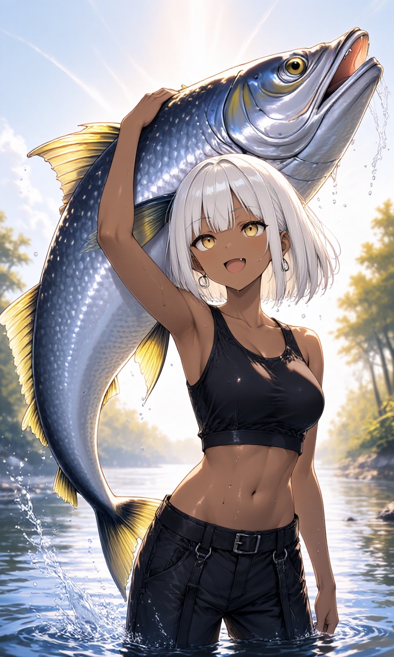 魚獲りシロちゃん