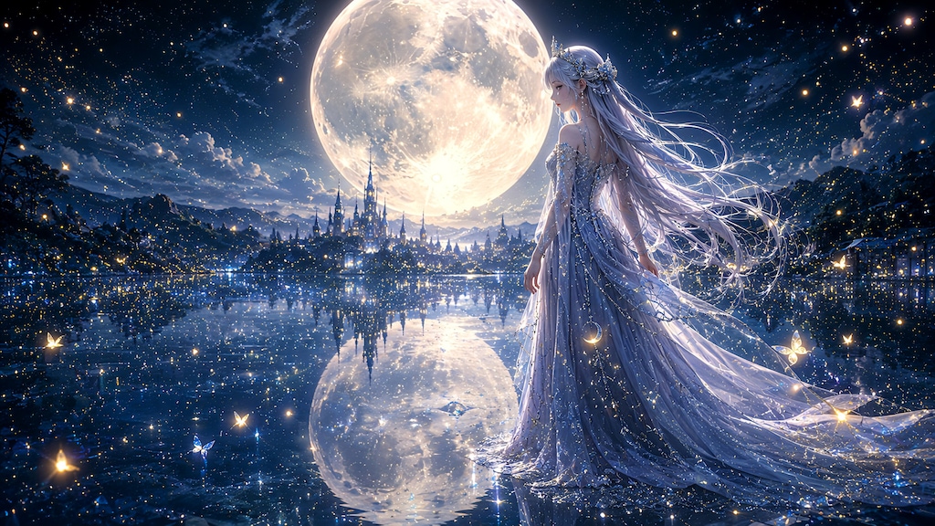 月夜の幻想的な王国