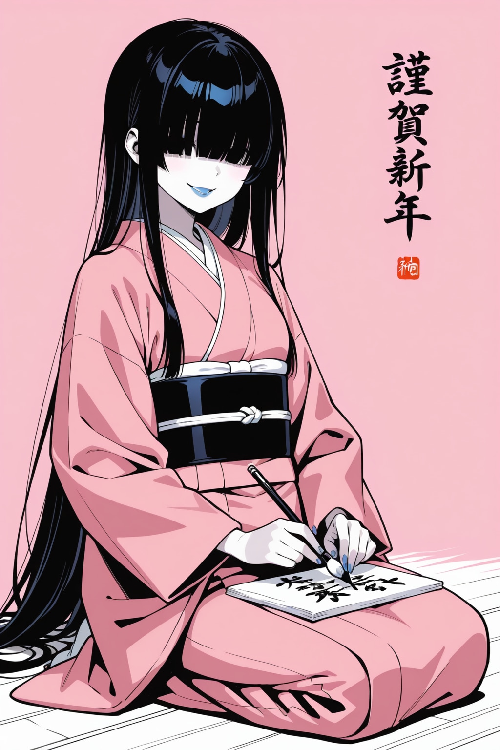 ユウキと書初め