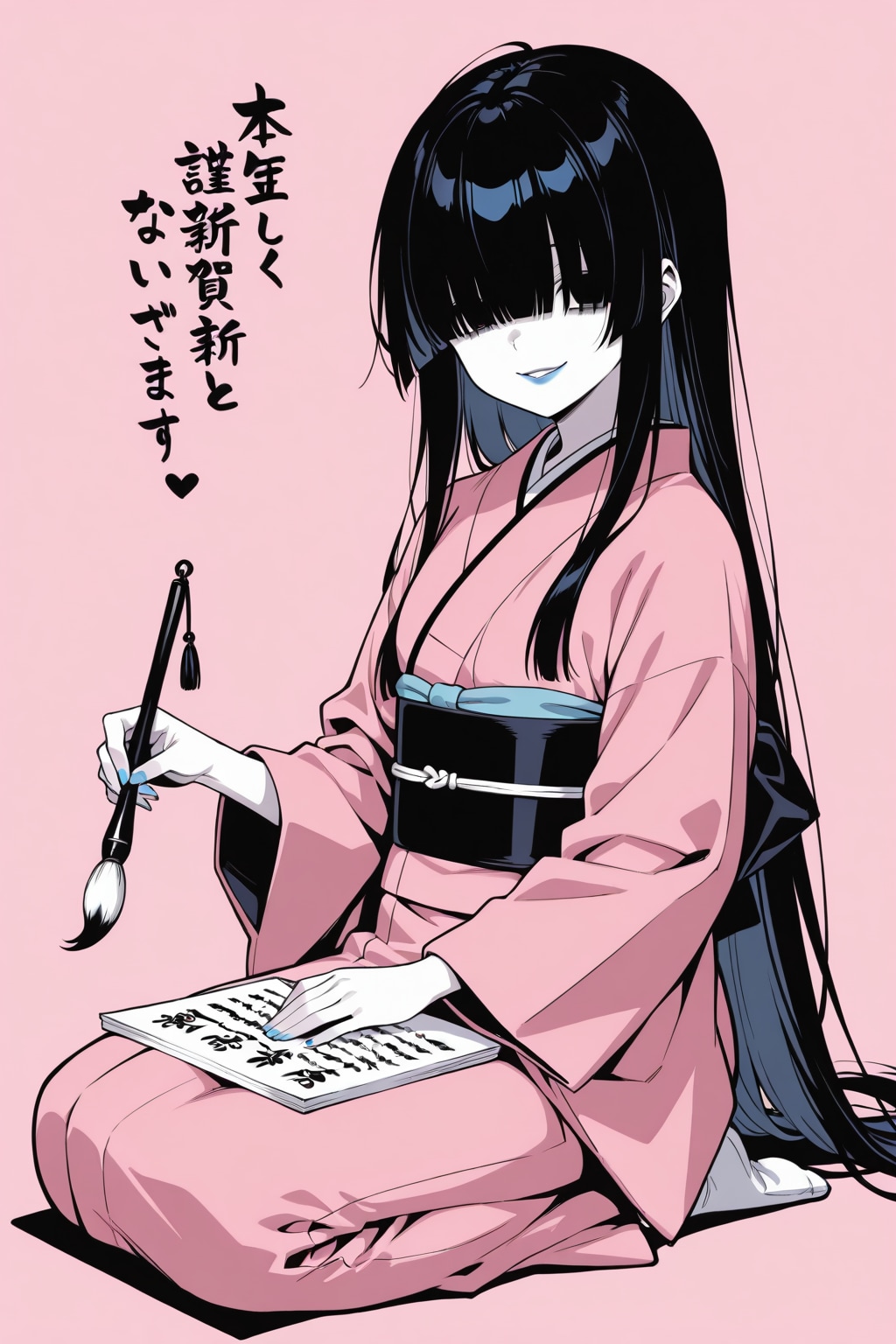 ユウキと書初め