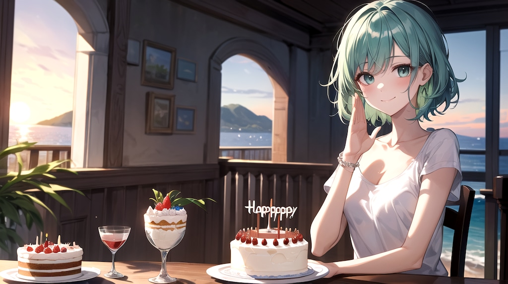 1周年おめでとうございます♪"happppppy"cakeをどうぞ‼