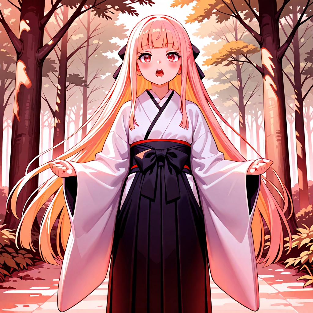 夕方の森