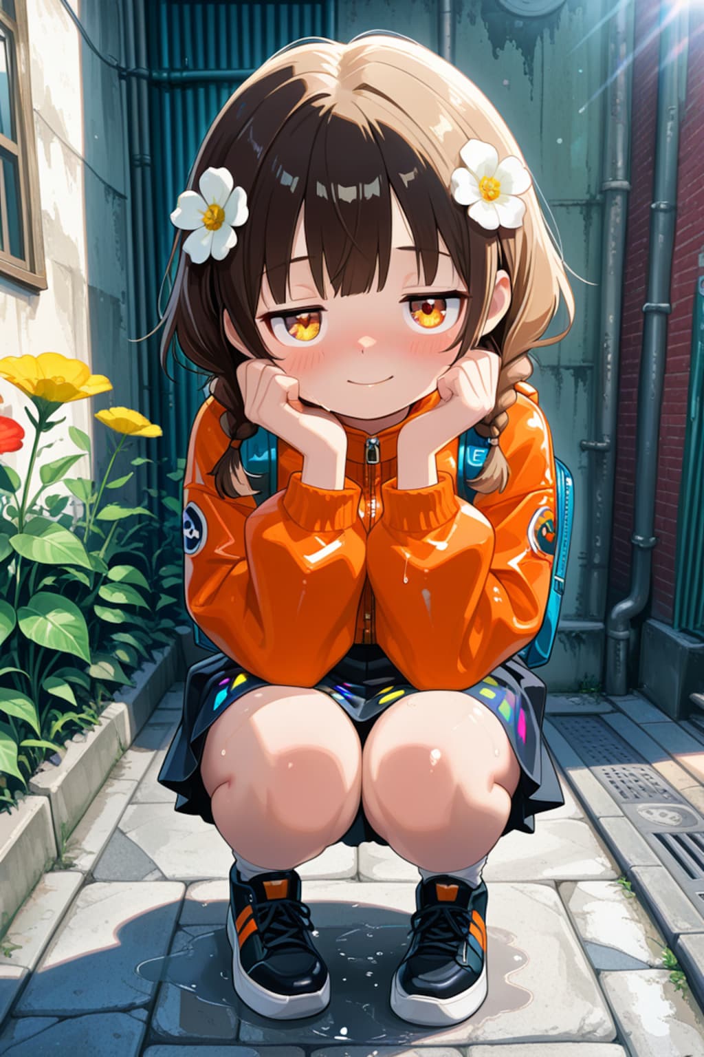 うずくまる