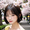 桜と眼鏡とランダム衣装 2枚目