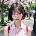 桜と眼鏡とランダム衣装 4枚目