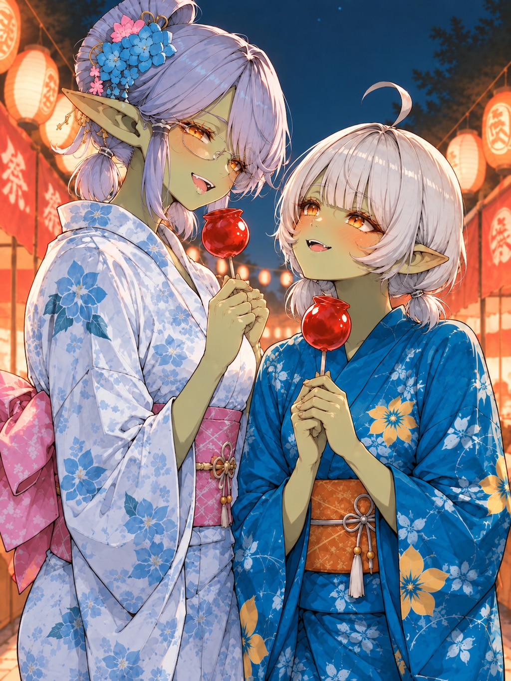 夏祭りの日のハルナ