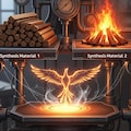 木材と火で合成 4枚目