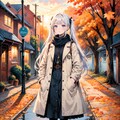 紅葉＋マフラー＋コート 3枚目