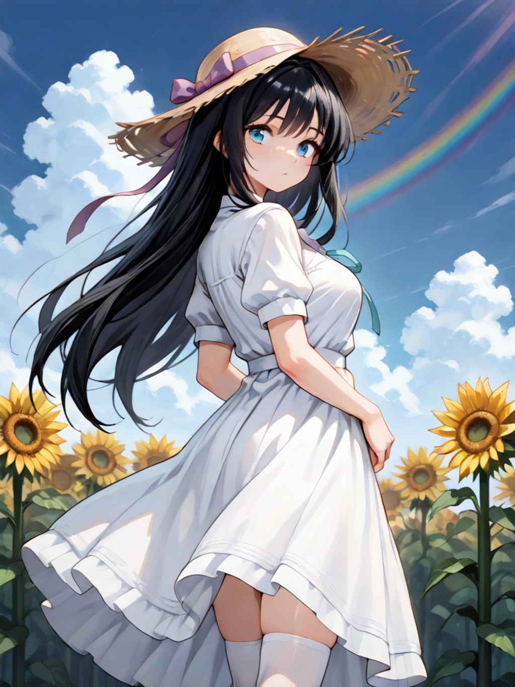 (12枚)黄昏のお散歩@ひまわり畑