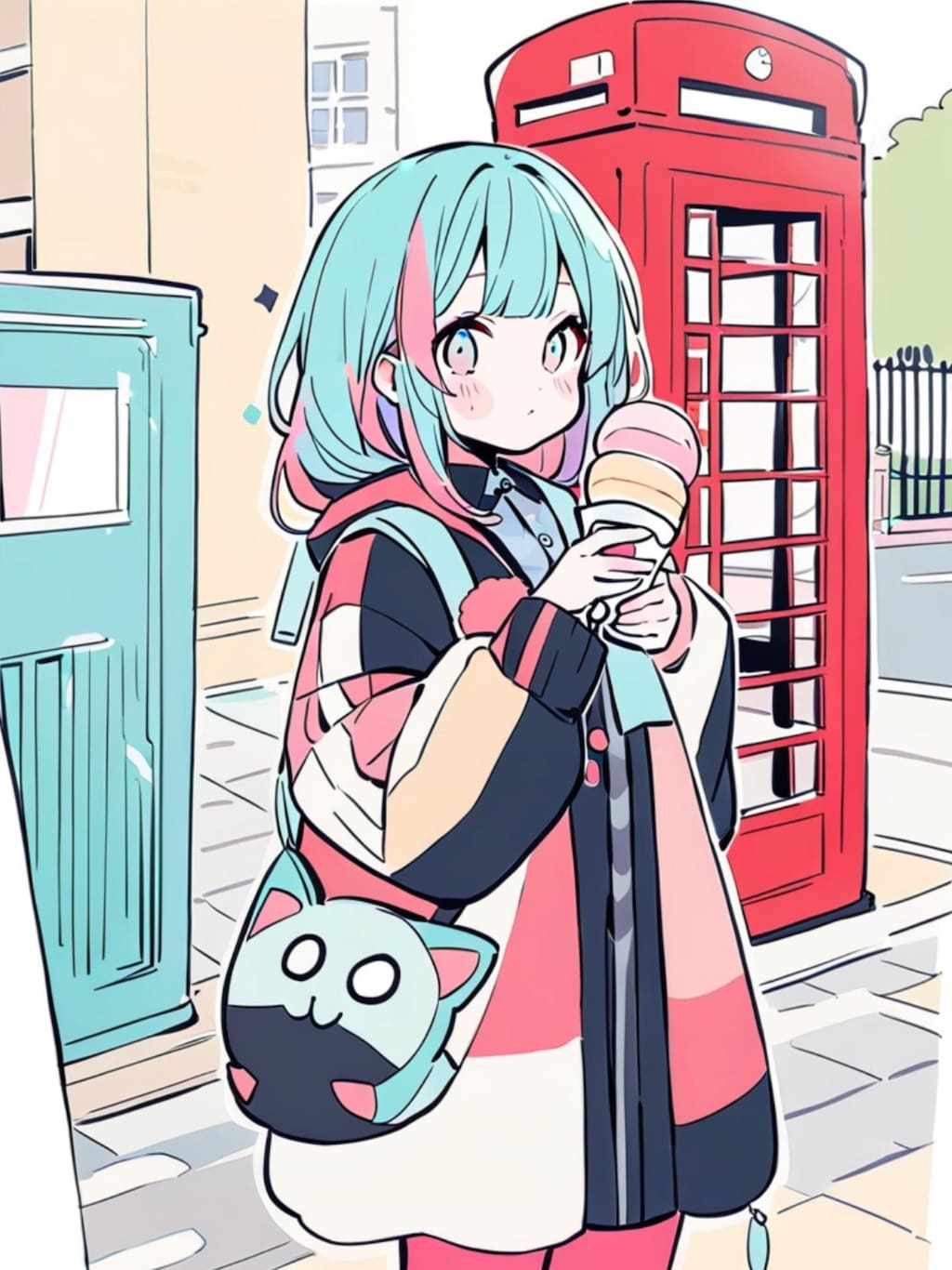 アイスとフラットちゃん