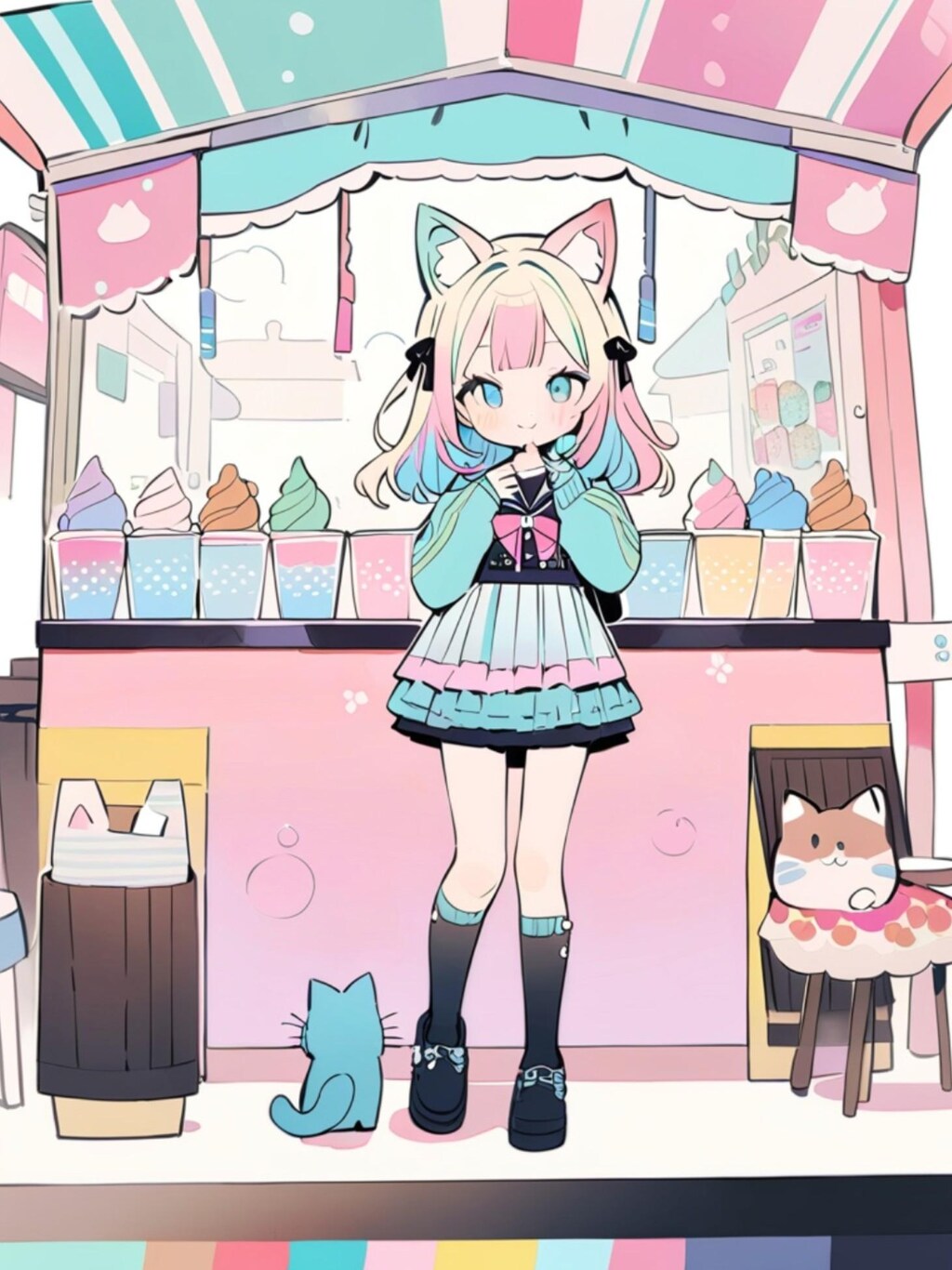 アイスとフラットちゃん